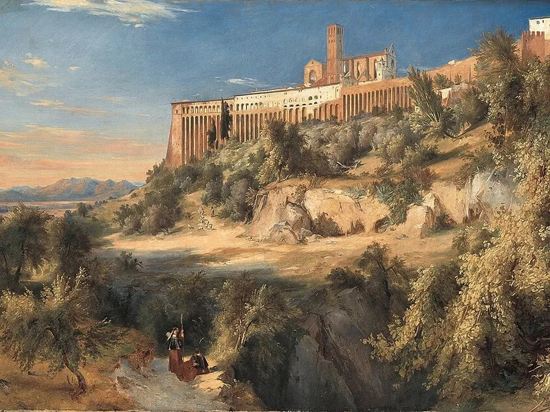1798-Carl Blechen - Veduta di Assisi